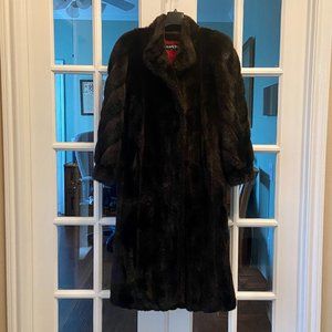 Full Length Black/Brown Faux Fur Coat